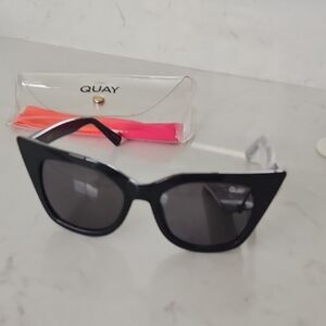 Quay Australia Black Cat-Eye Sunglasses
